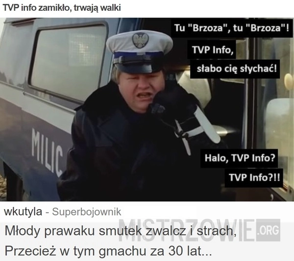 
    TVP info zamikło, trwają walki