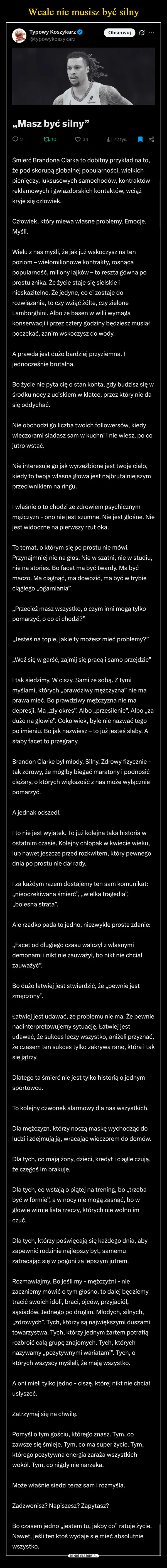 
    Wcale nie musisz być silny