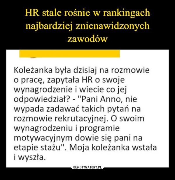 
    HR stale rośnie w rankingach najbardziej znienawidzonych zawodów
