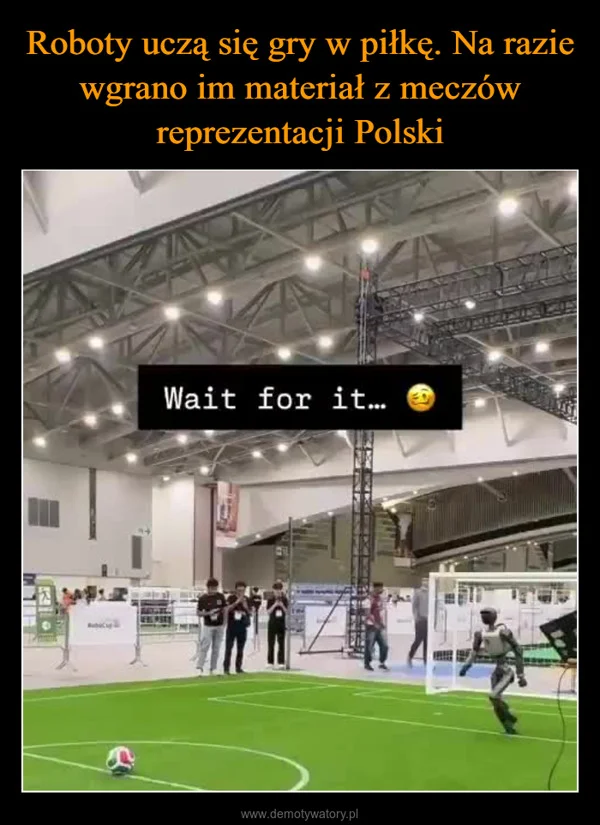 Roboty uczą się gry w piłkę. Na razie wgrano im materiał z meczów reprezentacji Polski