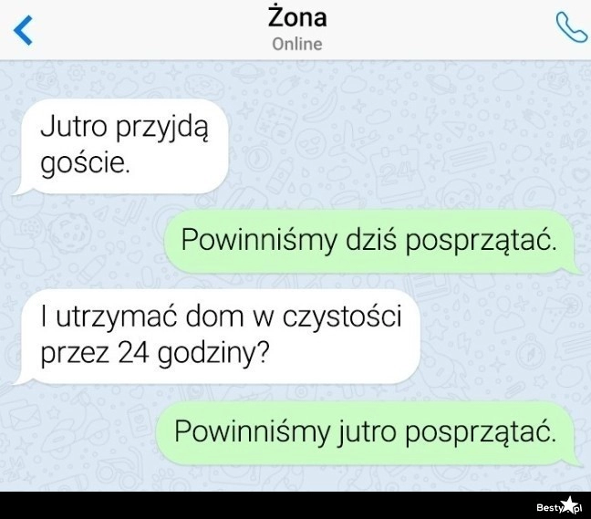 
    Sprzątanie przed przyjazdem gości 