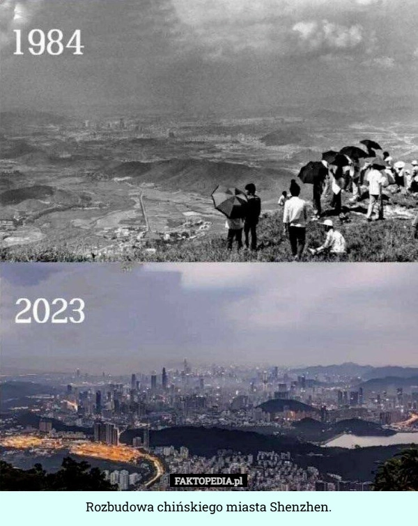 
    Rozbudowa chińskiego miasta Shenzhen.
