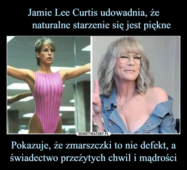 
    Jamie Lee Curtis udowadnia, że ​​naturalne starzenie się jest piękne Pokazuje, że zmarszczki to nie defekt, a świadectwo przeżytych chwil i mądrości