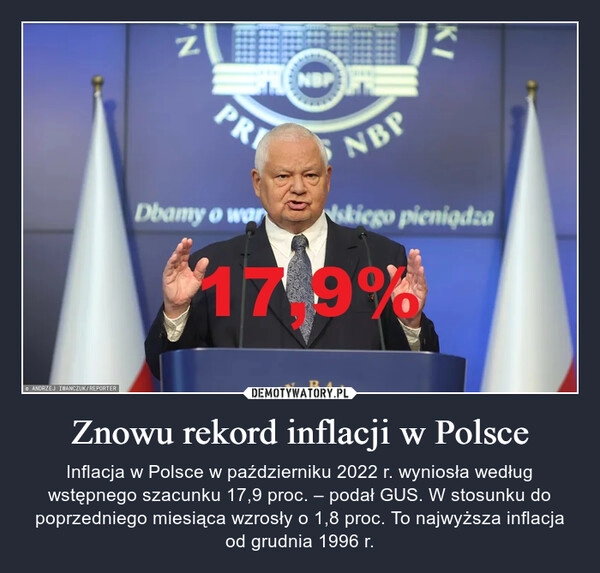 
    
Znowu rekord inflacji w Polsce 