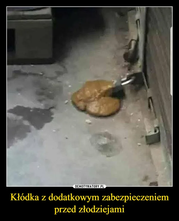 
    Kłódka z dodatkowym zabezpieczeniem przed złodziejami