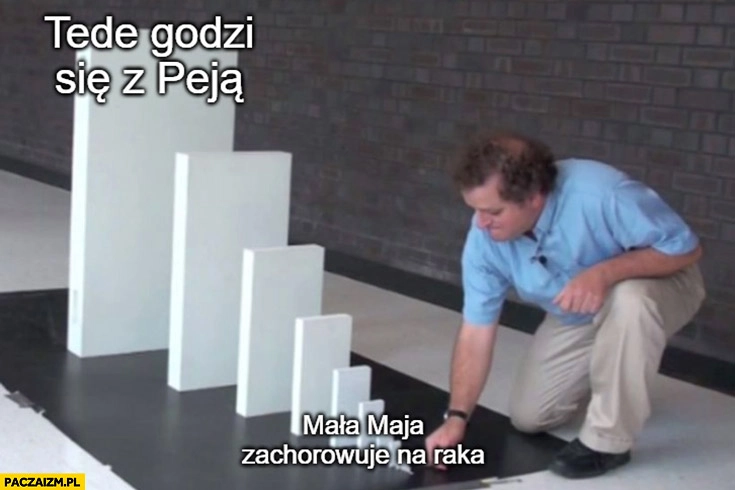 
    Mała Maja zachorowuje na raka, Tede godzi się z Peją domino