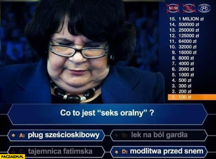 
    Co to jest keks oralny? Pytanie milionerzy teleturniej PiS plug czy modlitwa przed snem