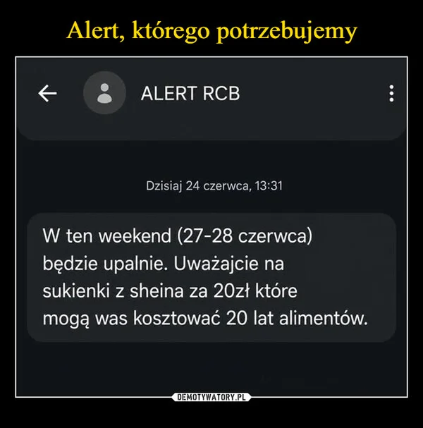 
    Alert, którego potrzebujemy