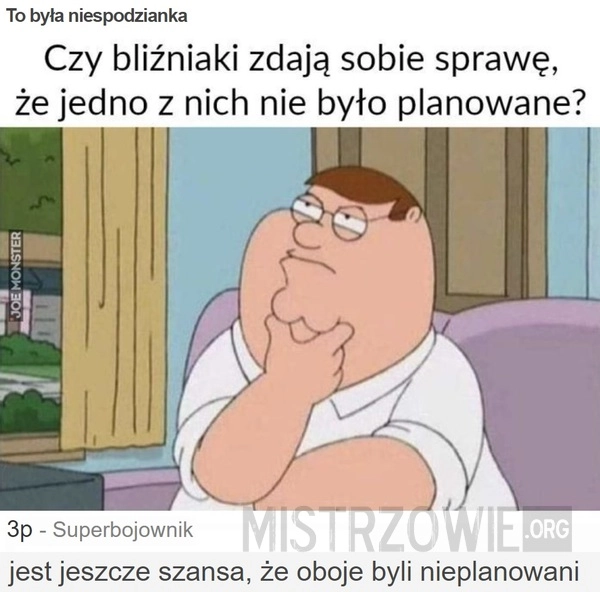 
    To była niespodzianka