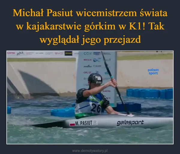 
    Michał Pasiut wicemistrzem świata w kajakarstwie górkim w K1! Tak wyglądał jego przejazd