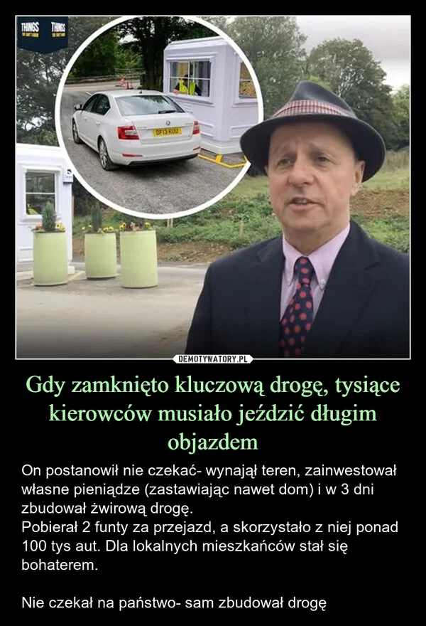 
    Gdy zamknięto kluczową drogę, tysiące kierowców musiało jeździć długim objazdem