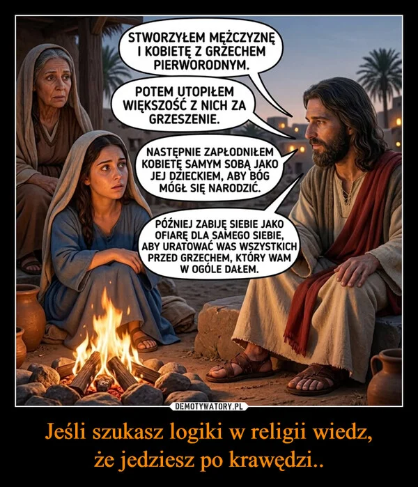 Jeśli szukasz logiki w religii wiedz, że jedziesz po krawędzi..