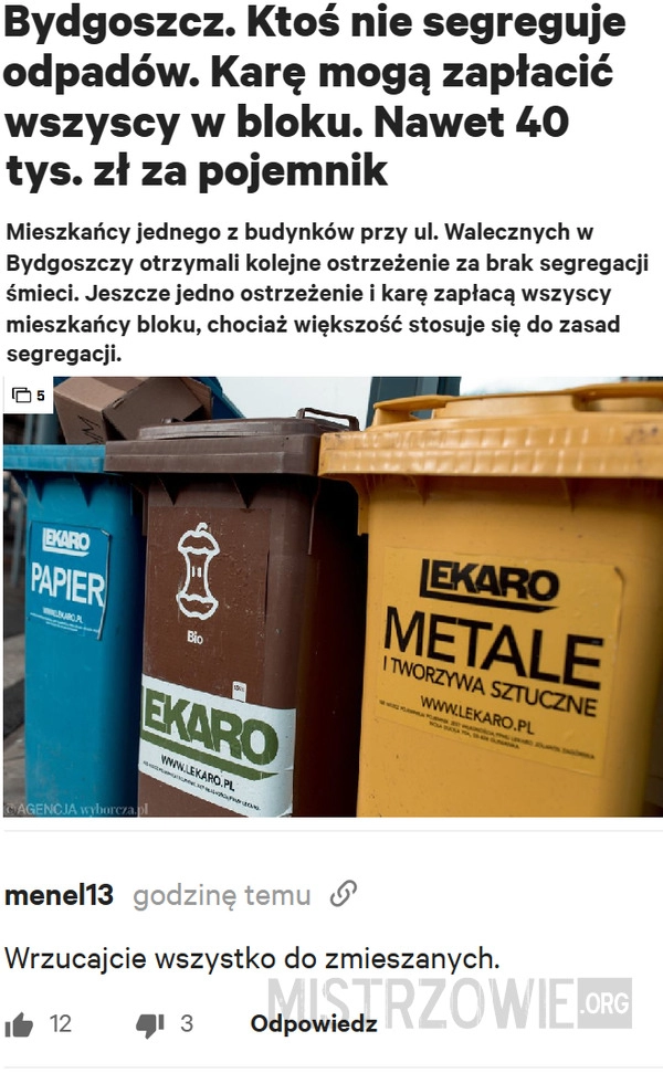 
    Segregacja odpadów