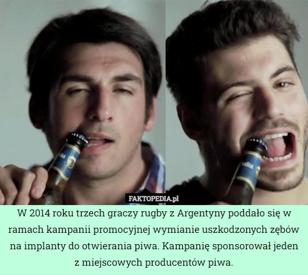 
    W 2014 roku trzech graczy rugby z Argentyny poddało się w ramach kampanii