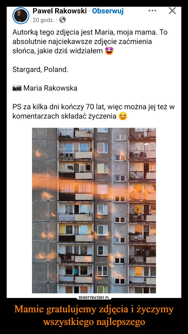 
    Mamie gratulujemy zdjęcia i życzymy wszystkiego najlepszego