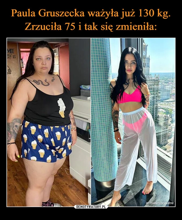 
    Paula Gruszecka ważyła już 130 kg. Zrzuciła 75 i tak się zmieniła: