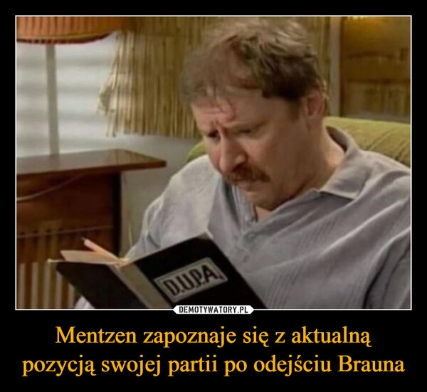 
    Mentzen zapoznaje się z aktualną pozycją swojej partii po odejściu Brauna