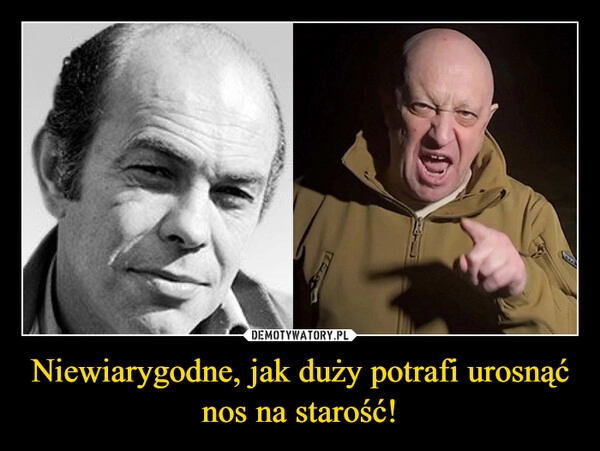 
    Niewiarygodne, jak duży potrafi urosnąć nos na starość!