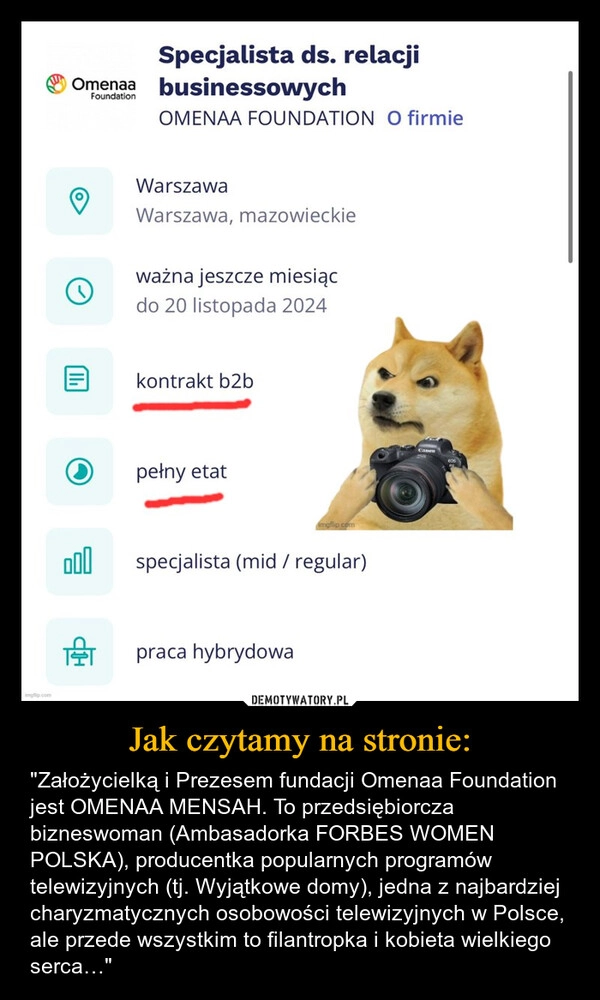 
    Jak czytamy na stronie: