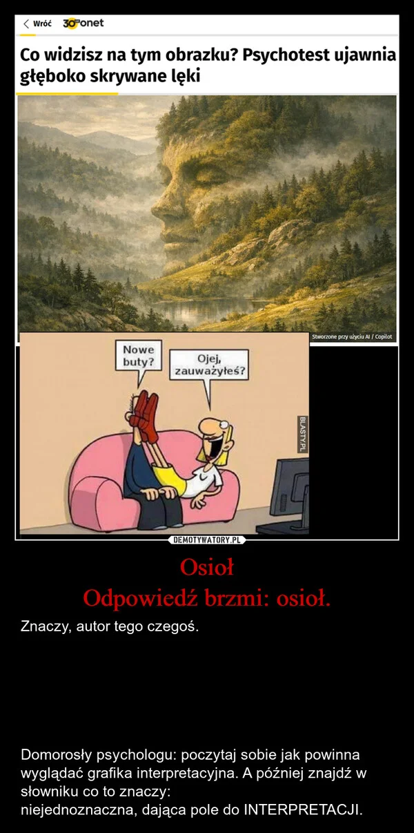 
    Osioł Odpowiedź brzmi: osioł.