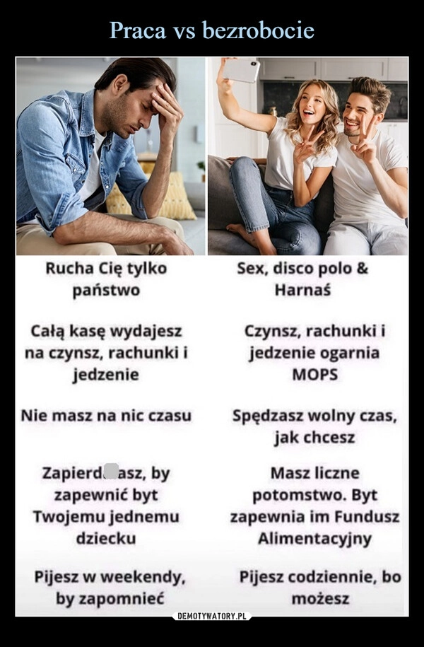 
    Praca vs bezrobocie