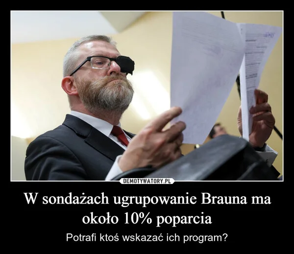 
    W sondażach ugrupowanie Brauna ma około 10% poparcia