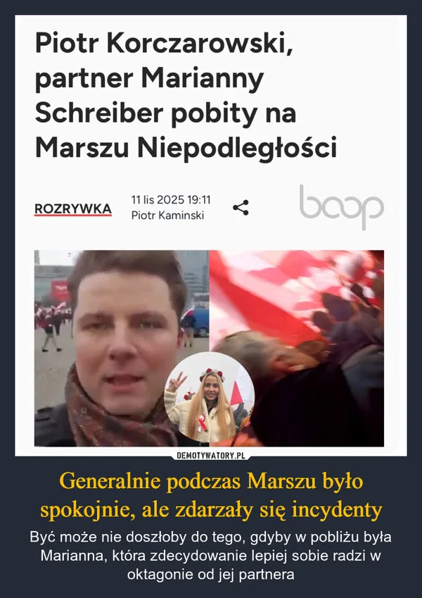 
    Generalnie podczas Marszu było spokojnie, ale zdarzały się incydenty