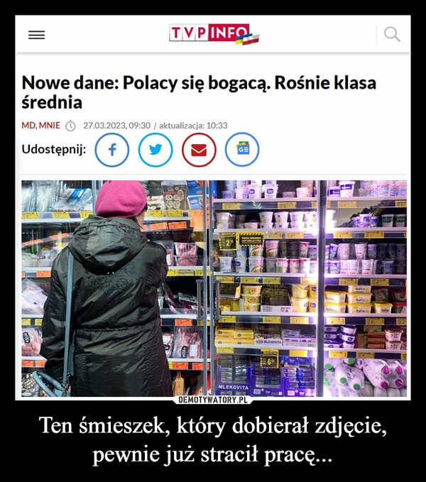 
    Ten śmieszek, który dobierał zdjęcie, pewnie już stracił pracę...