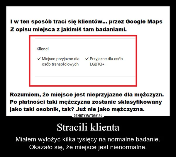 Stracili klienta