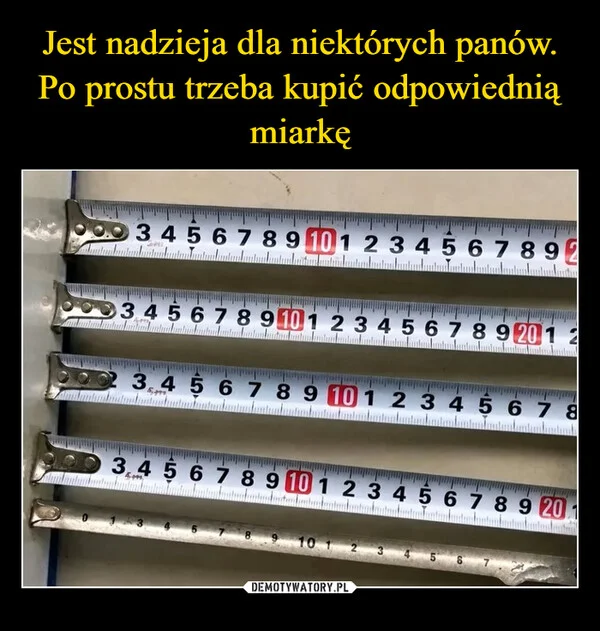 
    Jest nadzieja dla niektórych panów. Po prostu trzeba kupić odpowiednią miarkę
