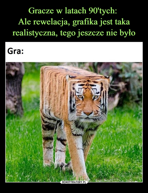 
    
Gracze w latach 90'tych:
Ale rewelacja, grafika jest taka realistyczna, tego jeszcze nie było 