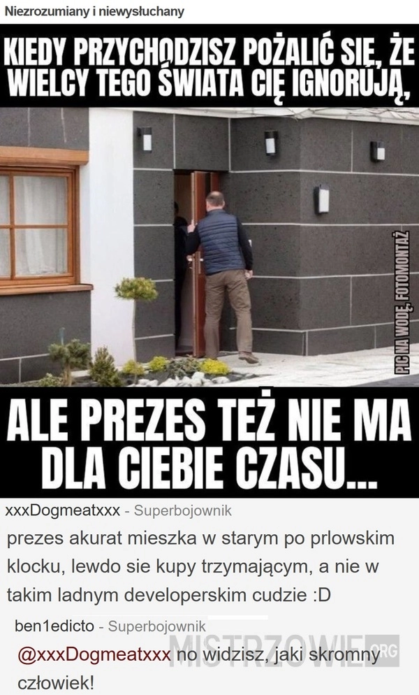 
    Niezrozumiany i niewysłuchany