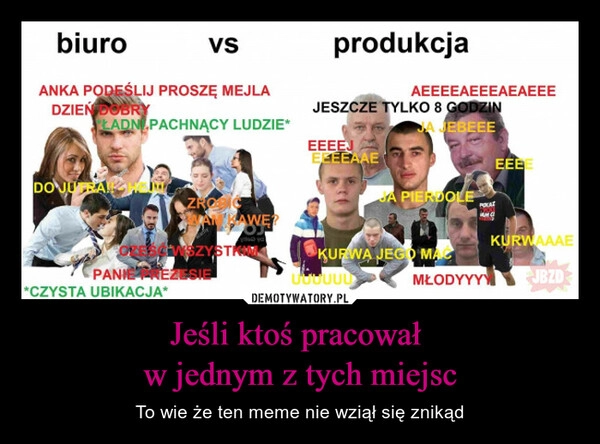 
    Jeśli ktoś pracował 
w jednym z tych miejsc