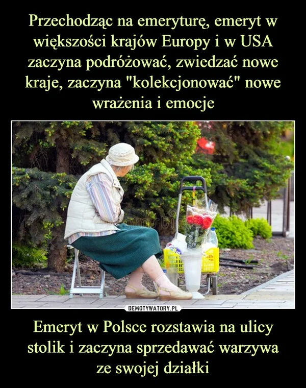 
    Przechodząc na emeryturę, emeryt w większości krajów Europy i w USA zaczyna podróżować, zwiedzać nowe kraje, zaczyna 