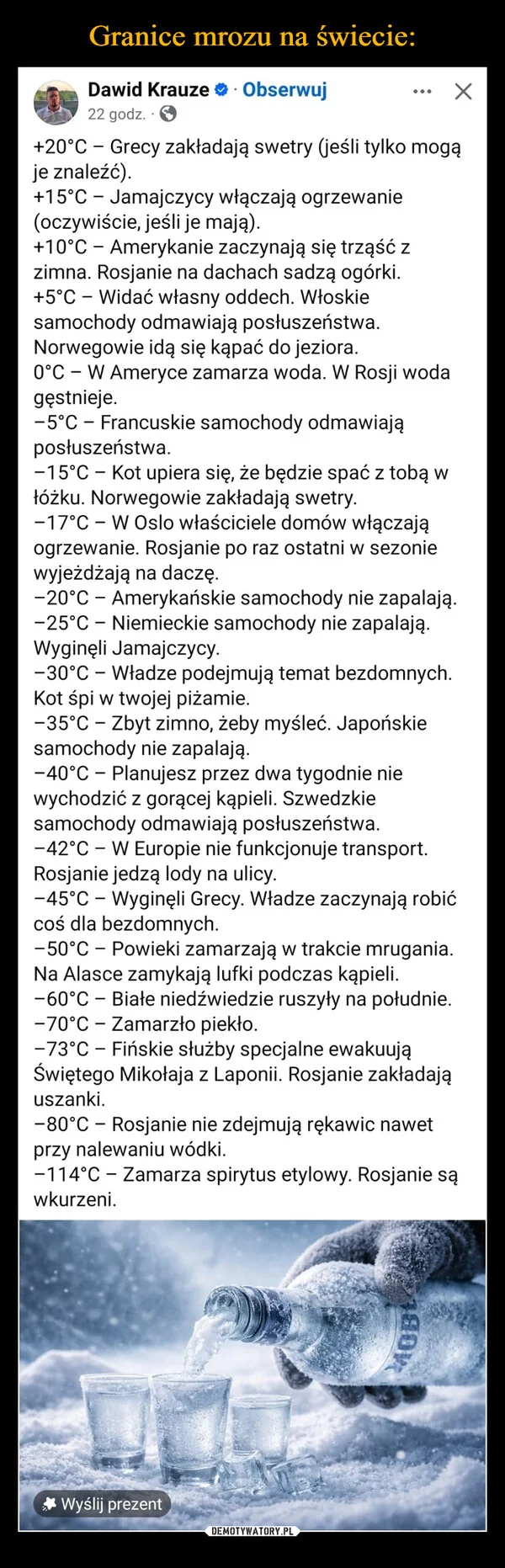 
    Granice mrozu na świecie: