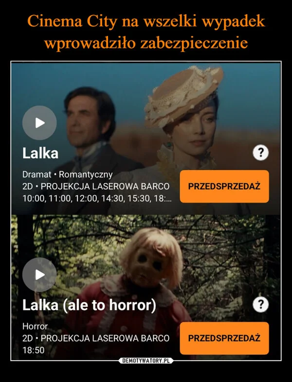 Cinema City na wszelki wypadek wprowadziło zabezpieczenie