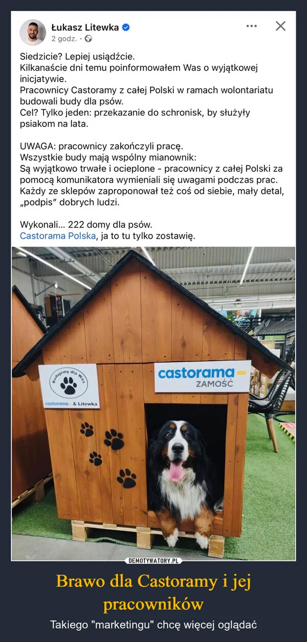 
    Brawo dla Castoramy i jej pracowników