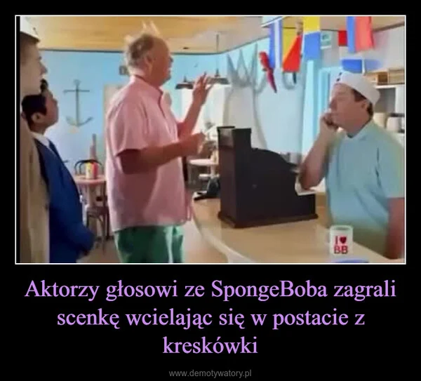 
    Aktorzy głosowi ze SpongeBoba zagrali scenkę wcielając się w postacie z kreskówki
