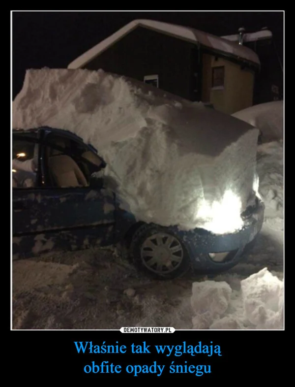 
    Właśnie tak wyglądają obfite opady śniegu