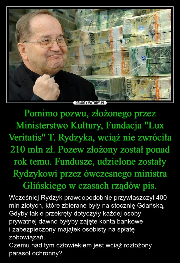 Pomimo pozwu, złożonego przez Ministerstwo Kultury, Fundacja 