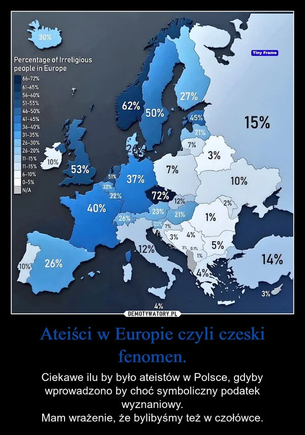 Ateiści w Europie czyli czeski fenomen.