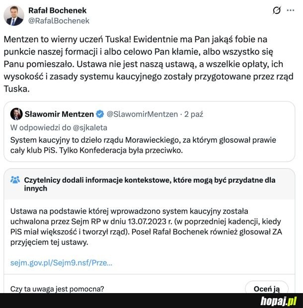 
    Ciąg dalszy samozaorania pisowców w sprawie systemu kaucyjnego