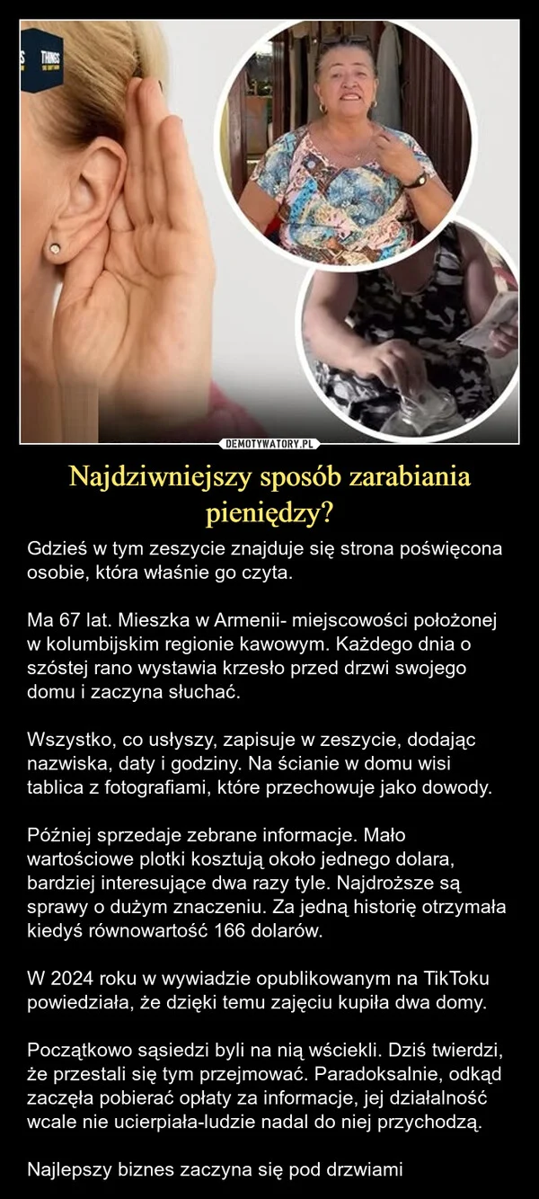 
    Najdziwniejszy sposób zarabiania pieniędzy?