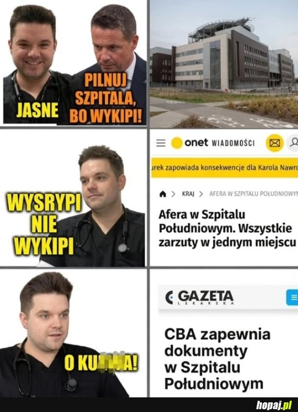 Pilnuj szpitala bo wykipi
