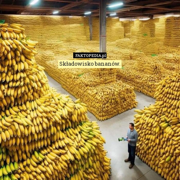 
    Składowisko bananów.