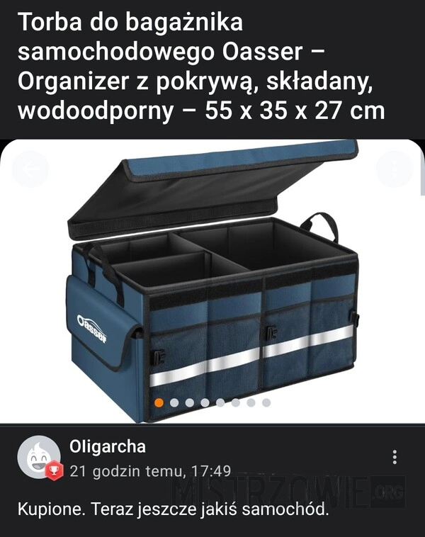 
    Torba do bagażnika