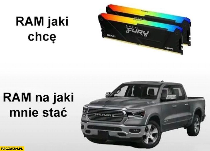 
    RAM jaki chcę vs RAM na jaki mnie stać auto samochód pickup