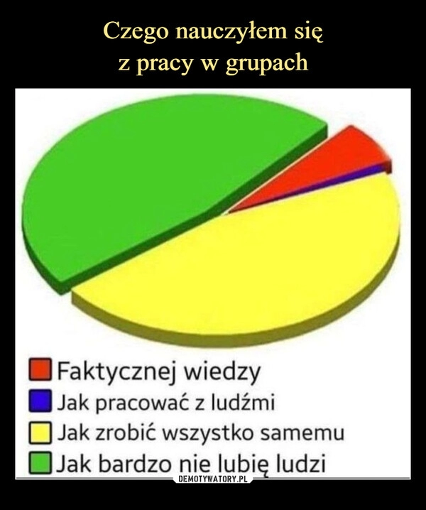 
    Czego nauczyłem się
z pracy w grupach