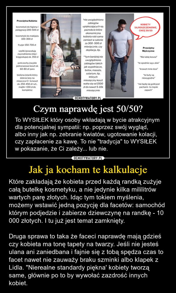 
    Jak ja kocham te kalkulacje
