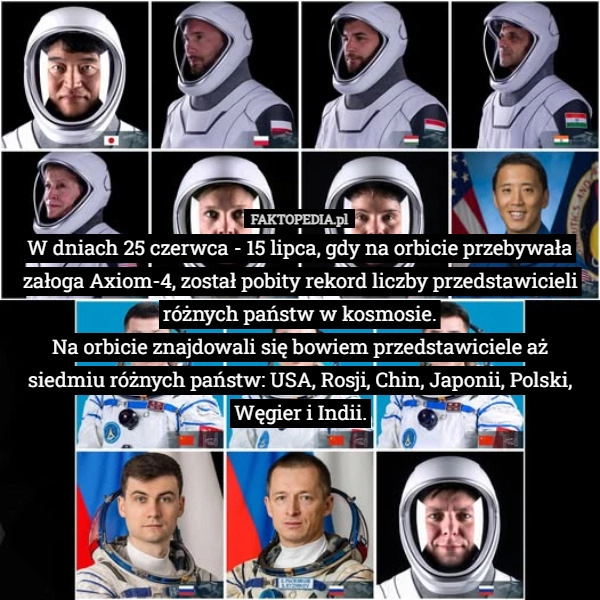 
    W dniach 25 czerwca - 15 lipca, gdy na orbicie przebywała załoga Axiom-4,